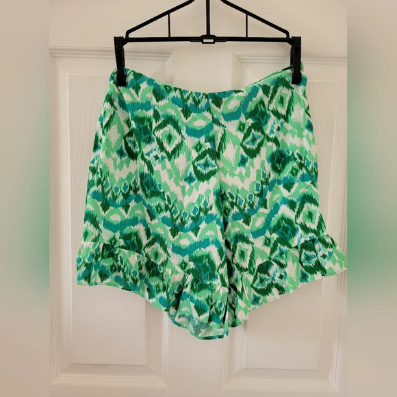 Zara Green Ruffled Printed Skort NEW - Picture 10 of 10
